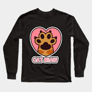 Cat paw, paw print, cute paw Long Sleeve T-Shirt